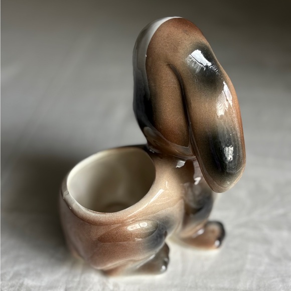 Adorable Brown and White Dog Planter with Get Well Soon Message Green Gift - Picture 4 of 13